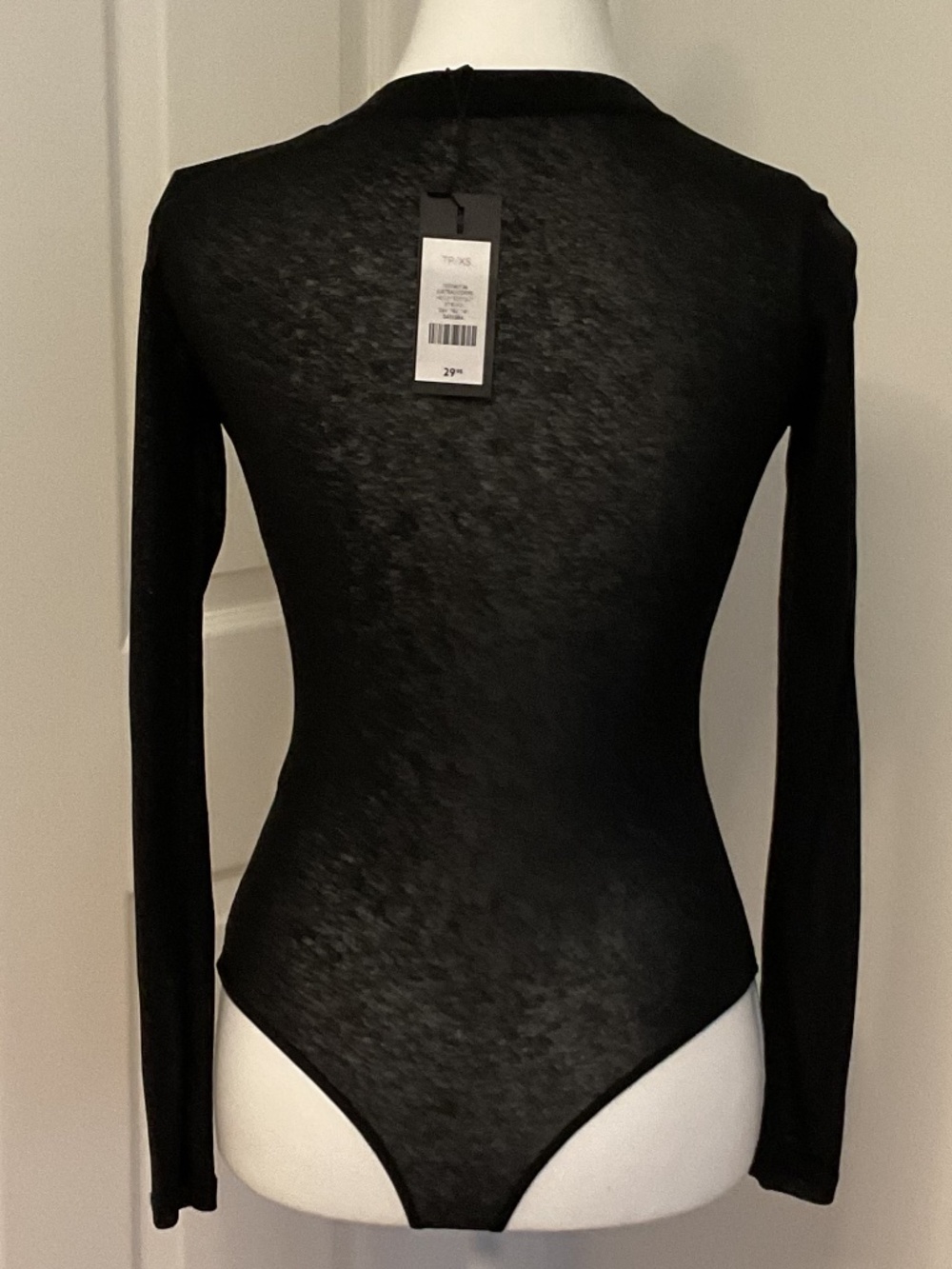 2 FOR $12!  💐NWT💐Dynamite Long Sleeved V Plunge bodysuit - size XS - Picture 2 of 5